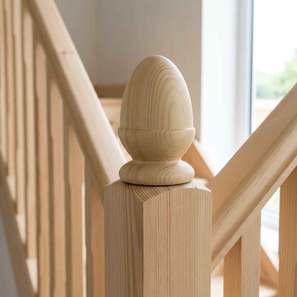 32mm Turned Newel Cap Unfinished