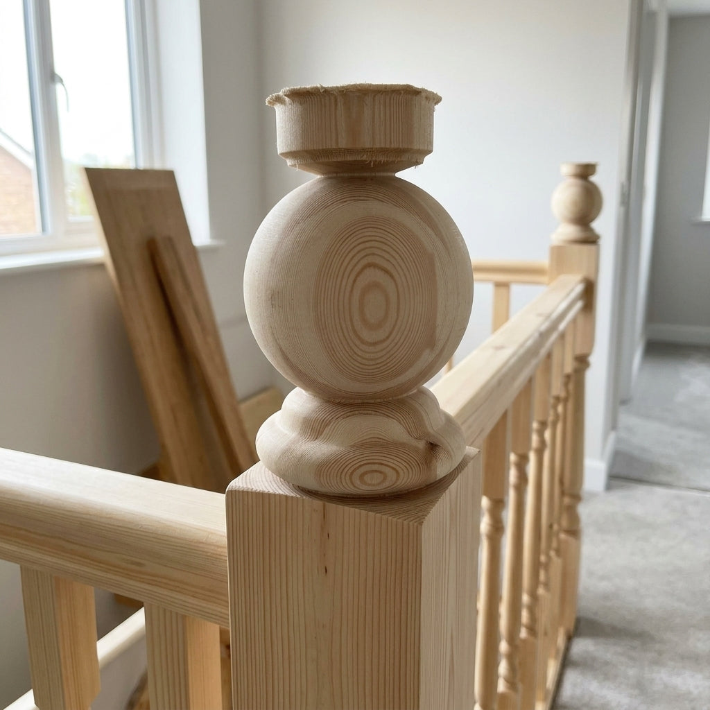 140mm Turned Cap Pine Wood