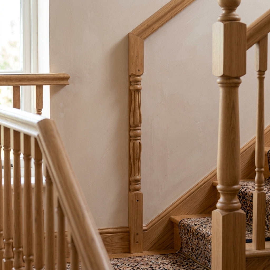 Half 210 Newel Post Pine or Oak – 90mm, 115mm, 140mm