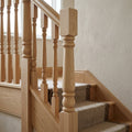 90mm Square Newel Post Oak 210 Peg