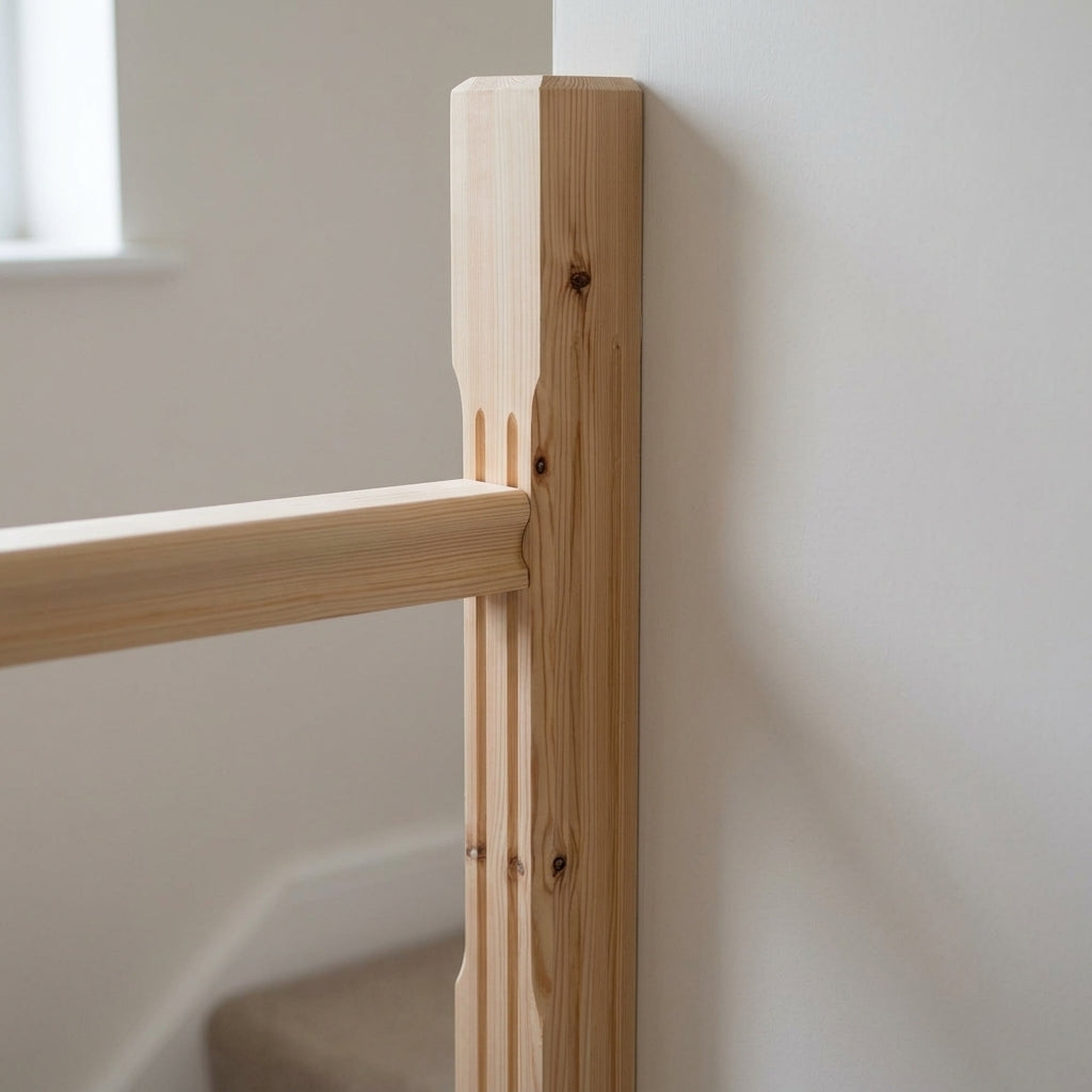 140mm x 1500mm Half Newel Pine with Knots (view 2)