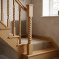 210mm Slaley Newel Post Oak Twisted Design