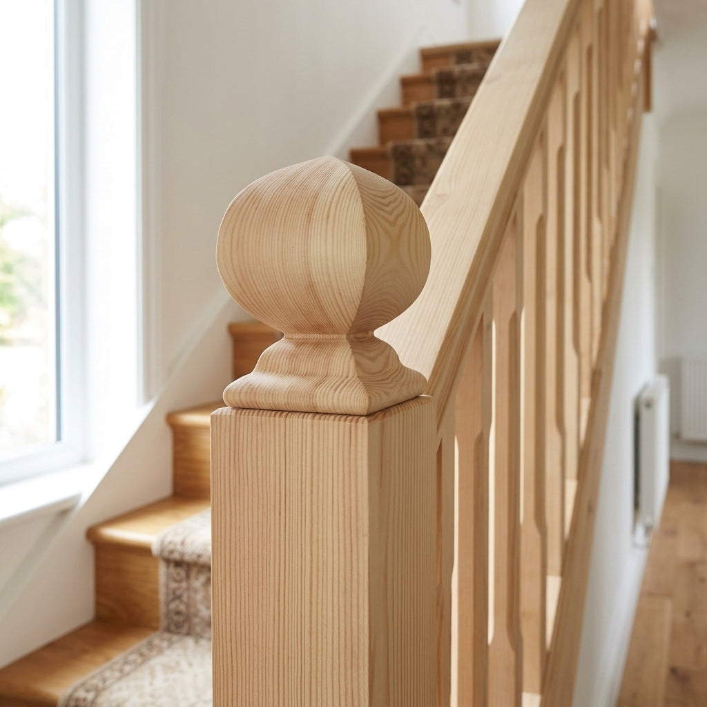 32mm Diameter Square Newel Cap - Unfinished
