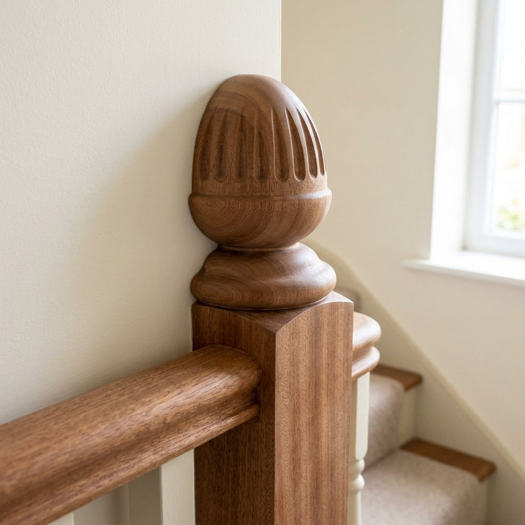 140mm Half Fluted Cap Sapele Wood