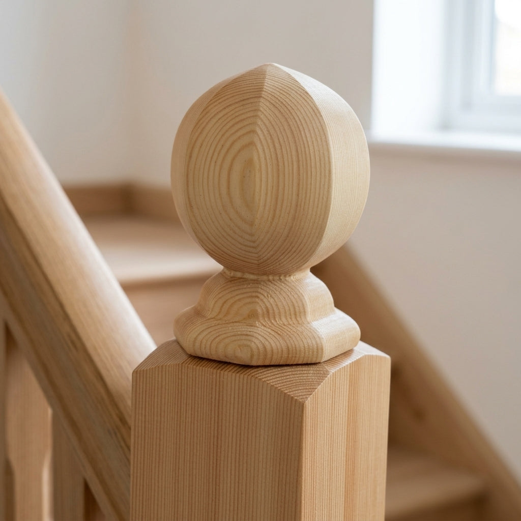 32mm Octagonal Newel Cap Unfinished (view 2)