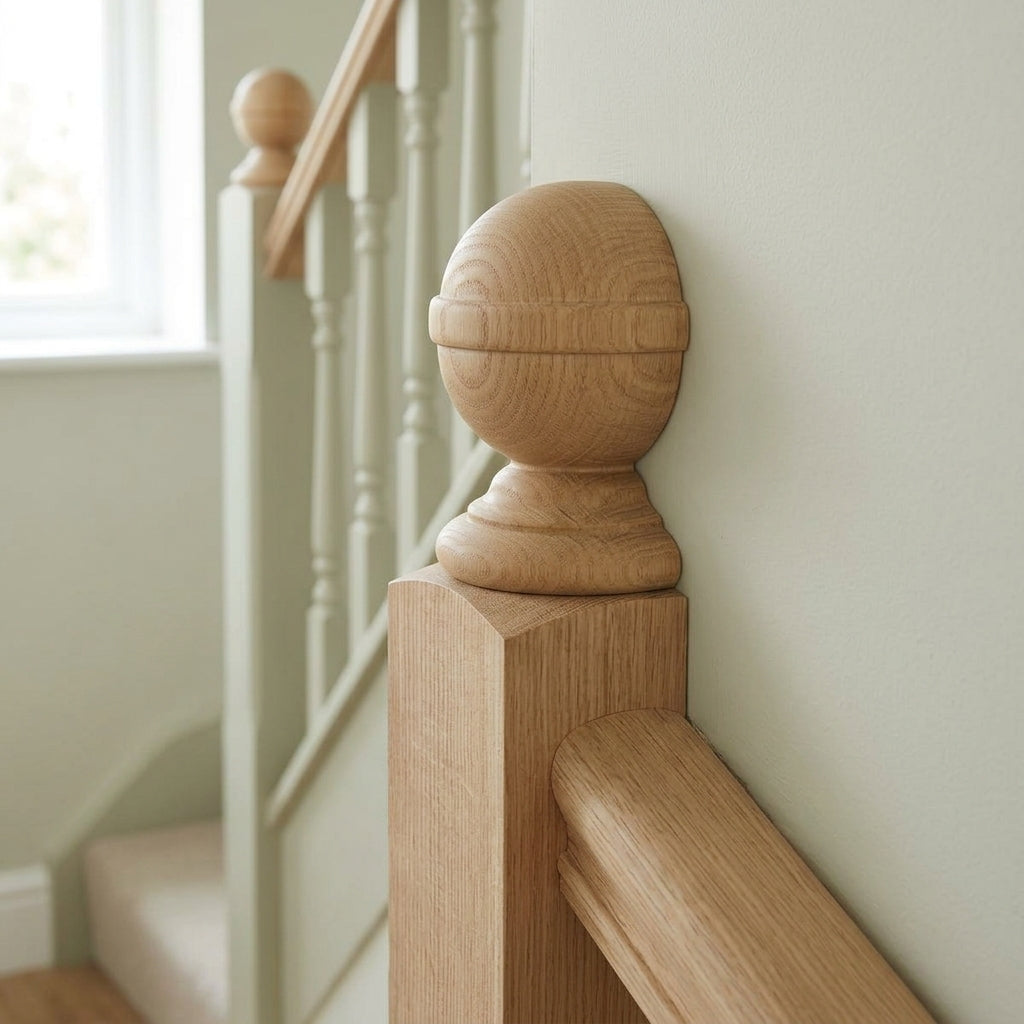 32mm Half Langley Turned Newel Cap Unfinished