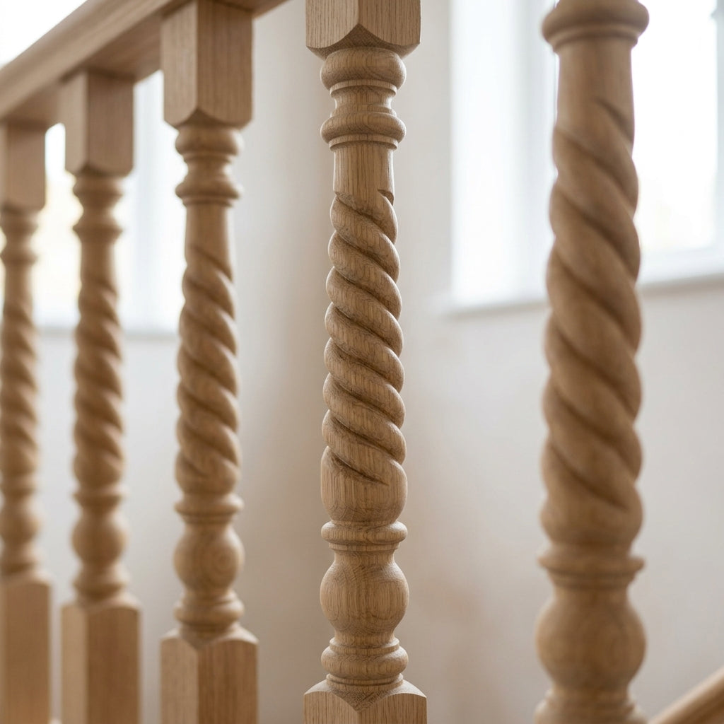 55mm x 900mm Oak Barley Twist Spindle (view 2)