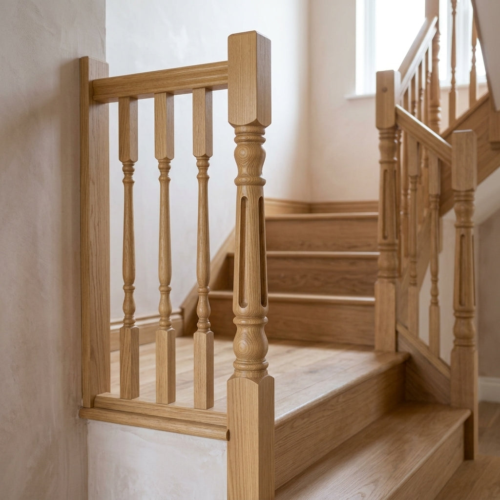 90mm Half Newel Post Pine or Oak
