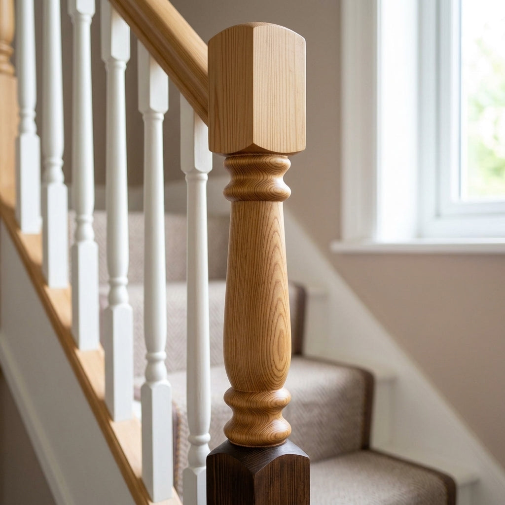 90mm Newel Post Pine 210 Peg (view 2)