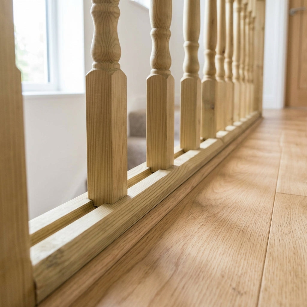 2400 x 68 x 32mm Large Traditional Baserail Naturewood (view 2)