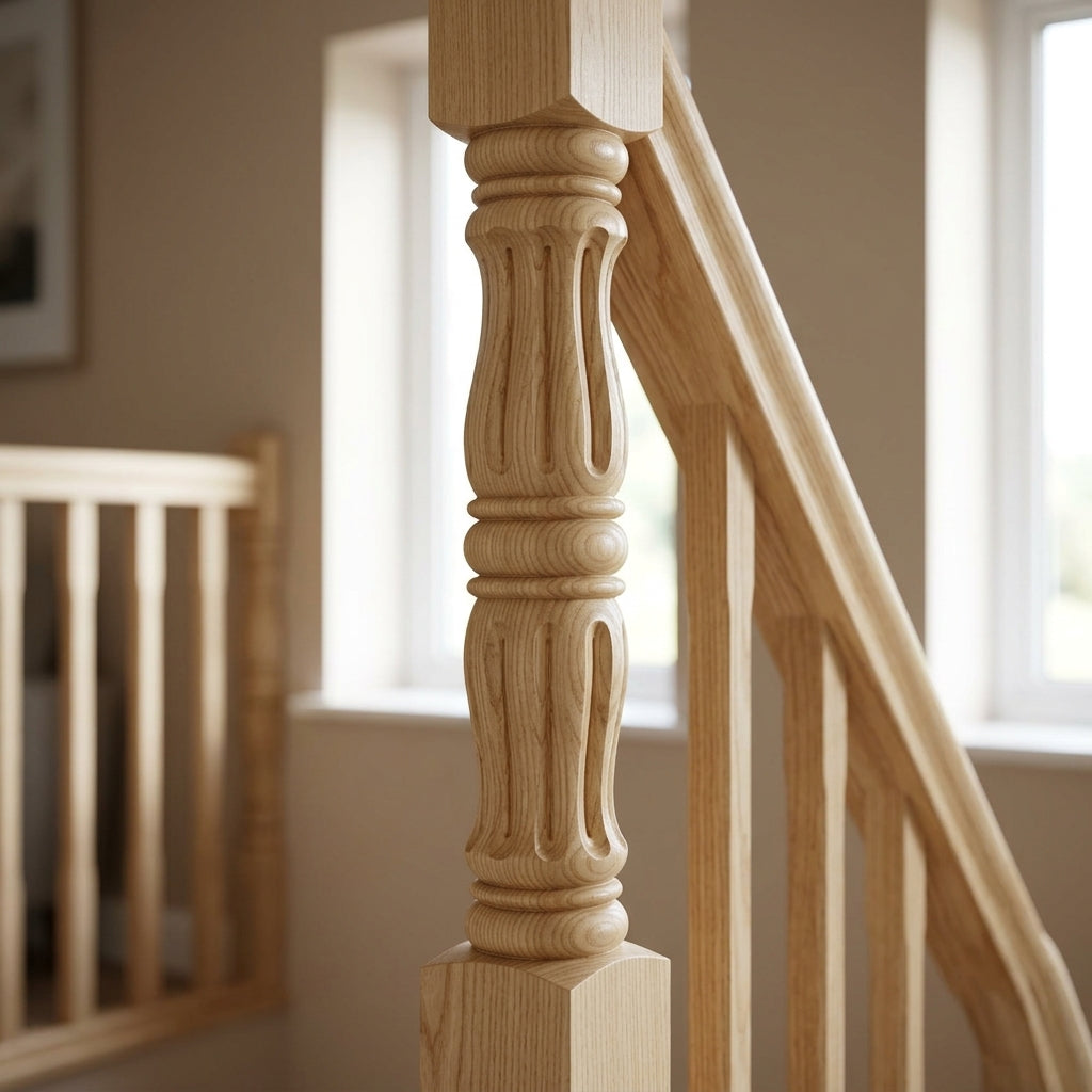 675mm Newel Post – Volute Peg – 82mm/90mm (view 2)