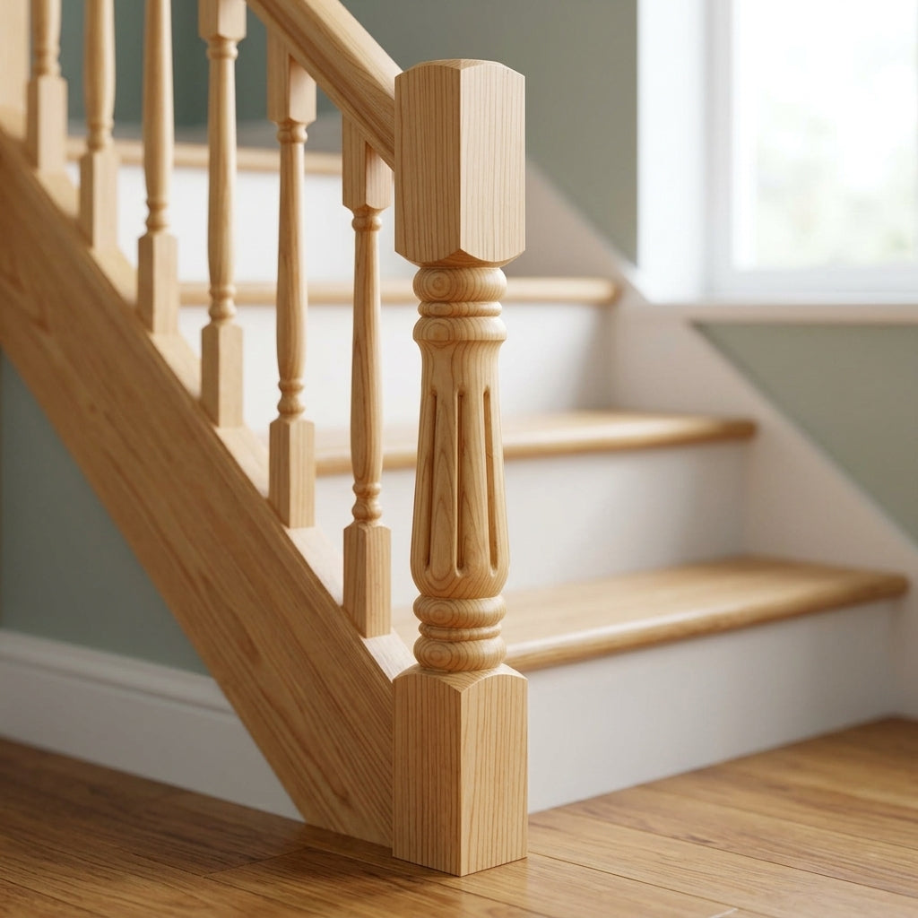 90mm Richmond Newel Post – Pine or Oak (view 2)