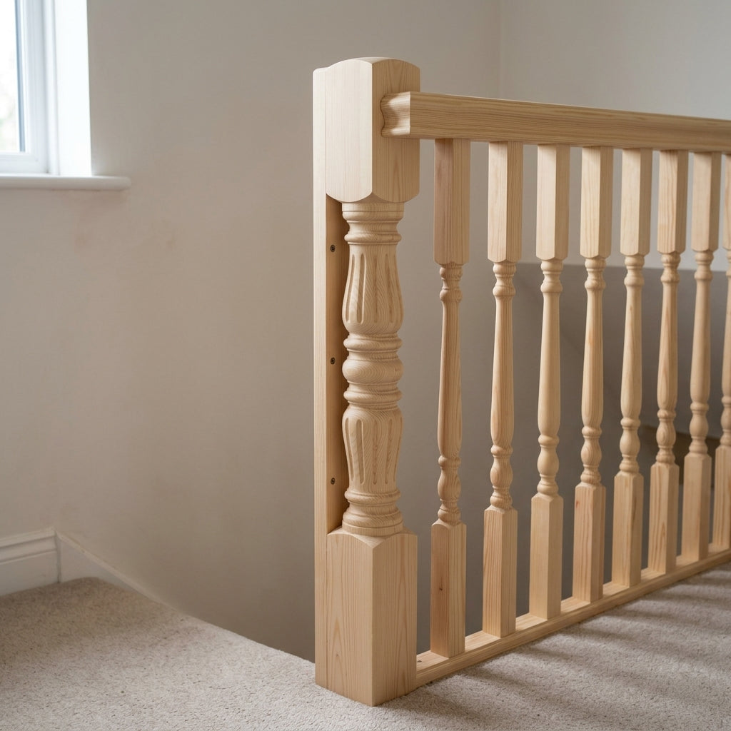 140mm x 1500mm Half Newel Post - Pine
