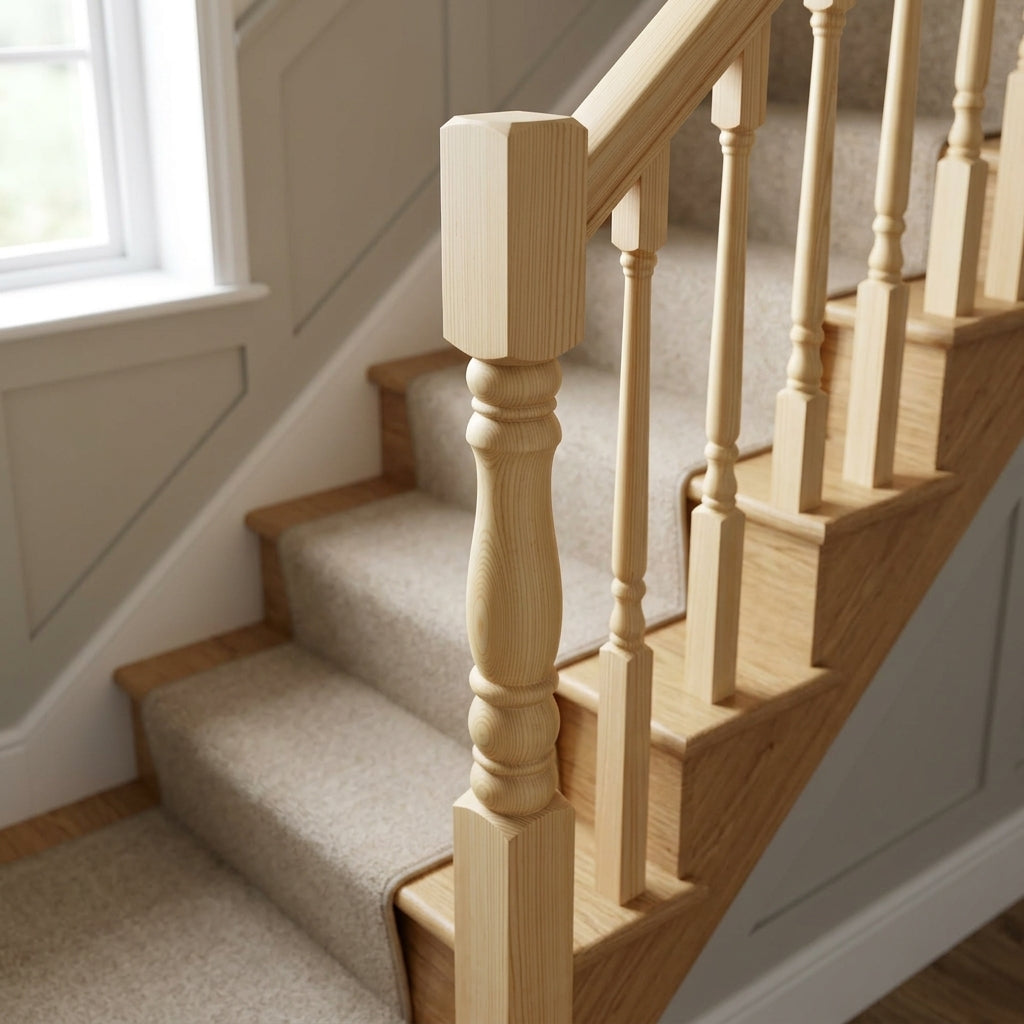 90mm Durham Newel Post Pine 416 Peg