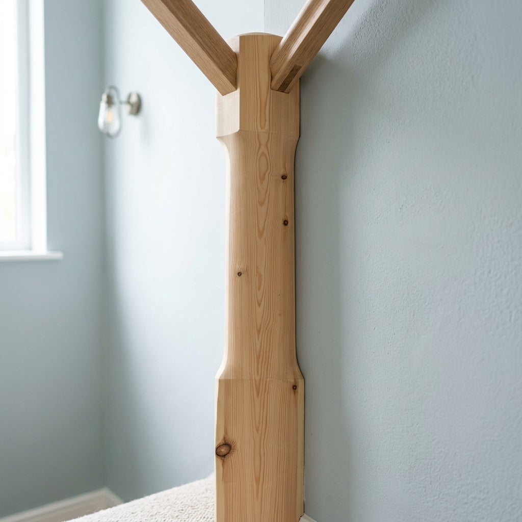 140mm x 1500mm Half Newel Pine Minor Damage (view 2)
