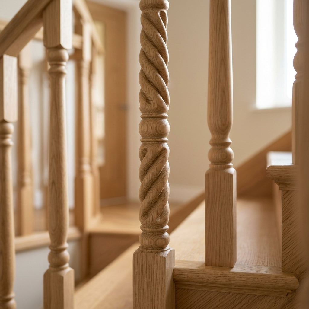 41-55mm Stair Spindle Pine or Oak Traditional Design (view 2)
