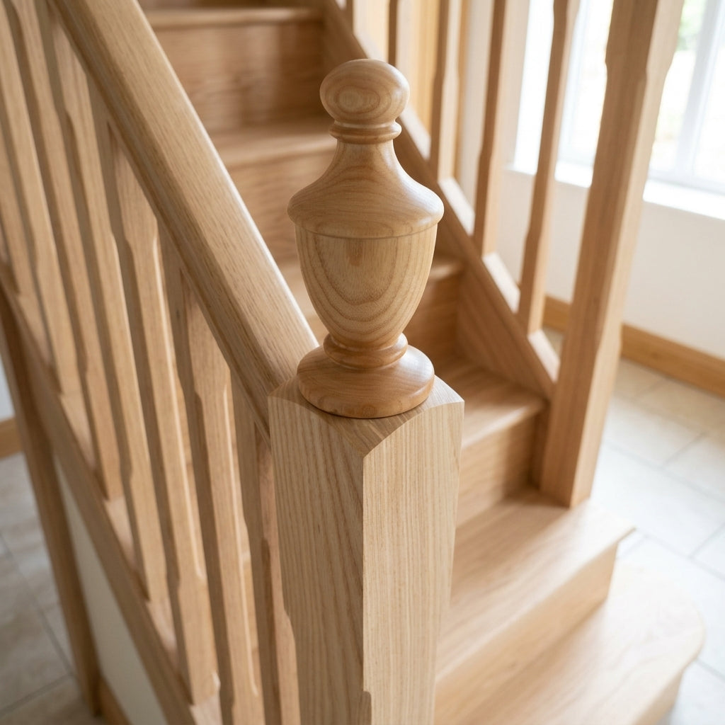 32mm Turned Newel Cap Unfinished