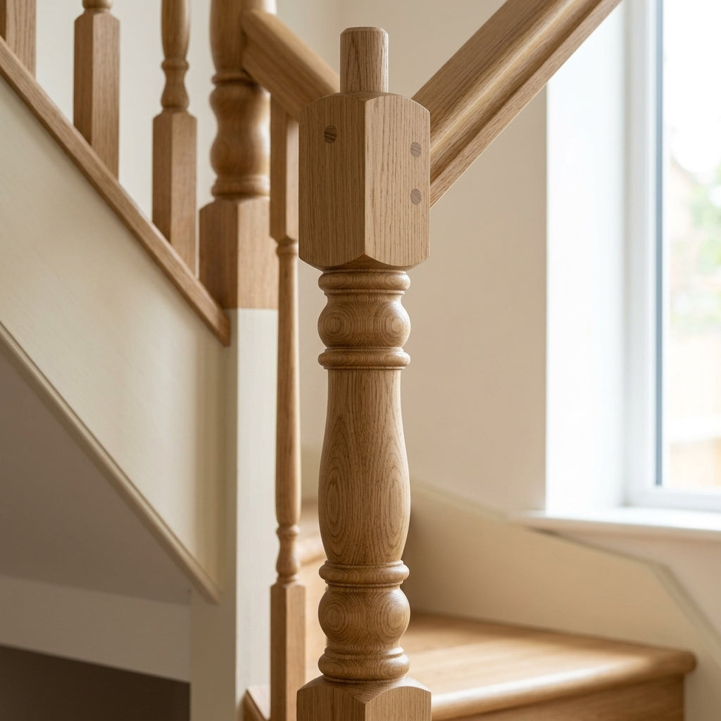 210mm Newel Post Pine or Oak (view 2)