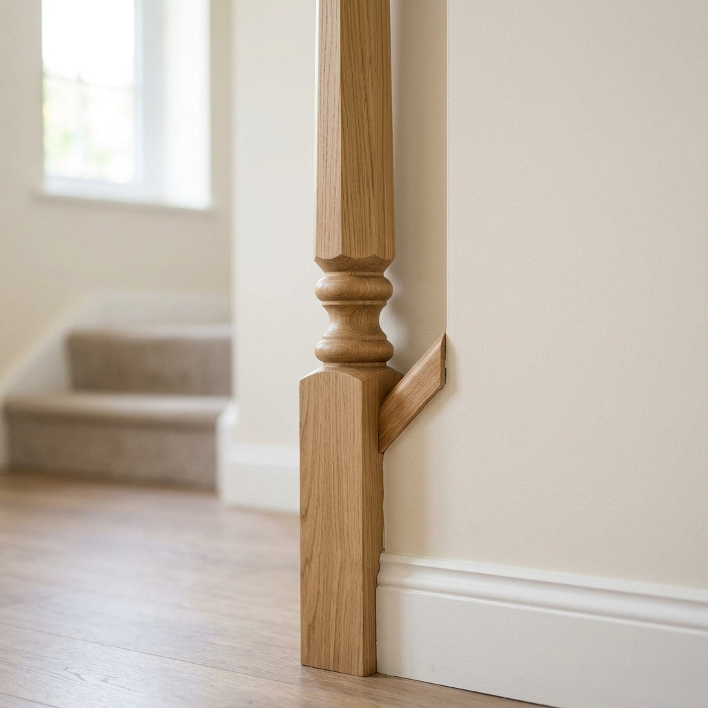 90mm Half Newel Post Pine or Oak (view 2)