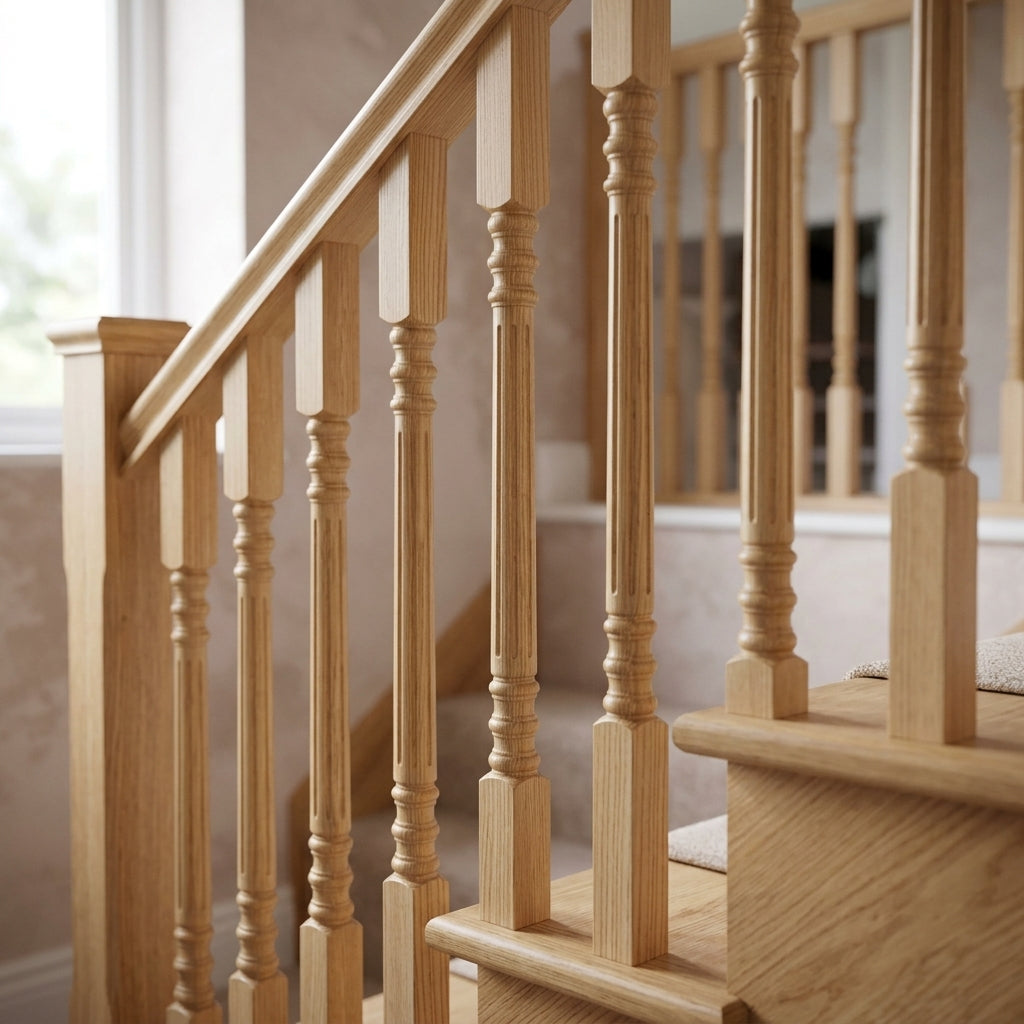 41-55mm Stair Spindle Reeded Pine or Oak