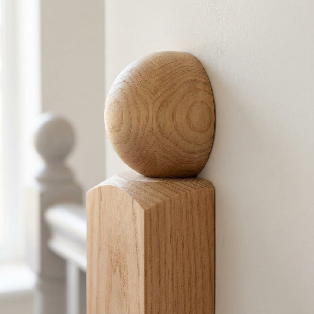 32mm Half Hallgarth Newel Cap Unfinished (view 2)