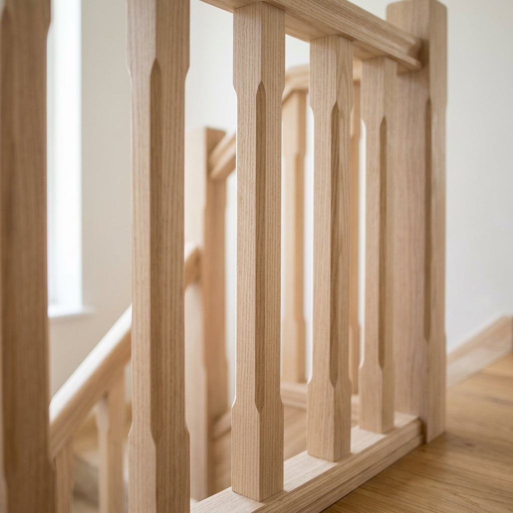 45mm x 1100mm Ash Square Blank Spindles Unfinished (view 2)