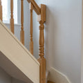 90mm Half Newel Post Oak - Complete