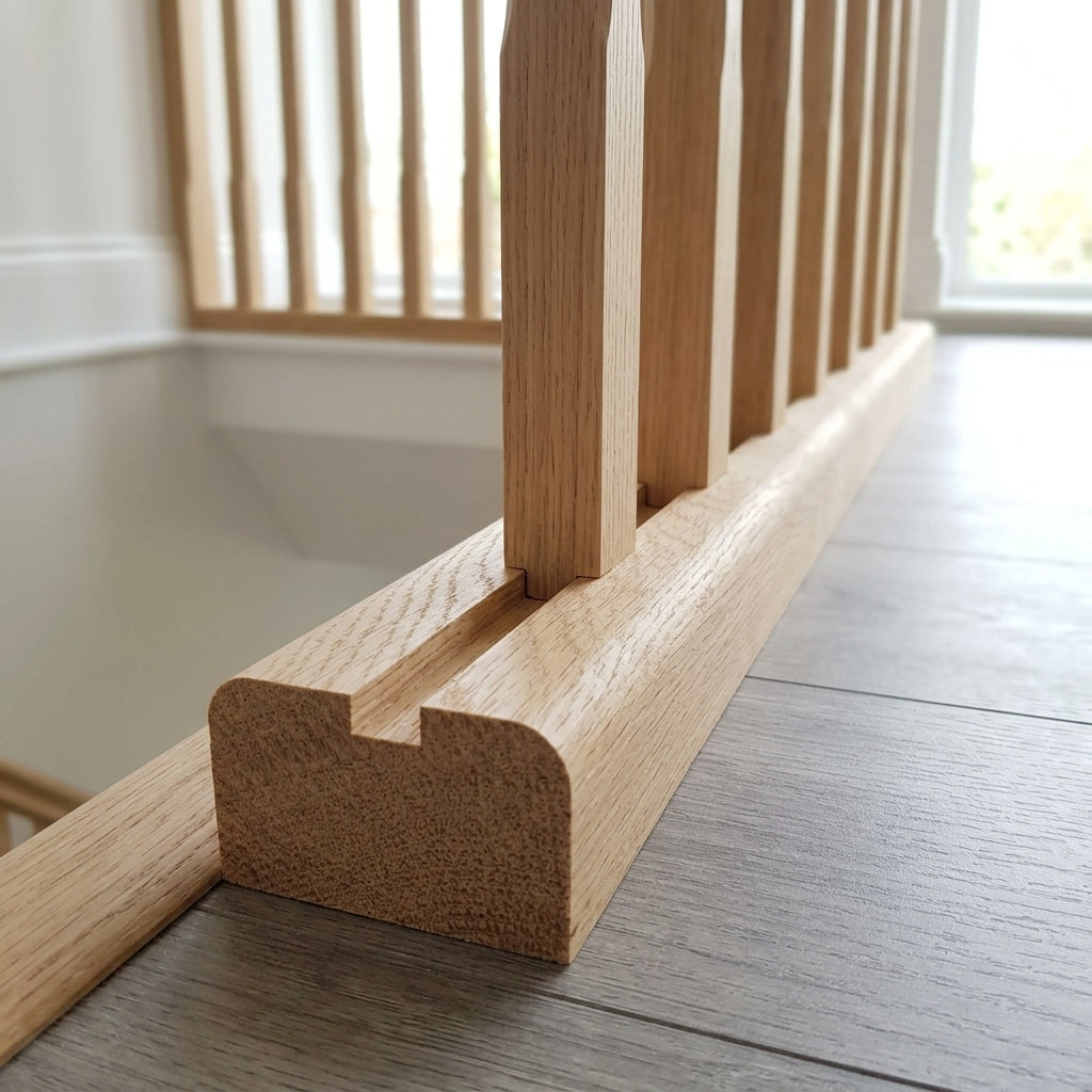 57 x 32mm Solid Oak Baserail (view 2)