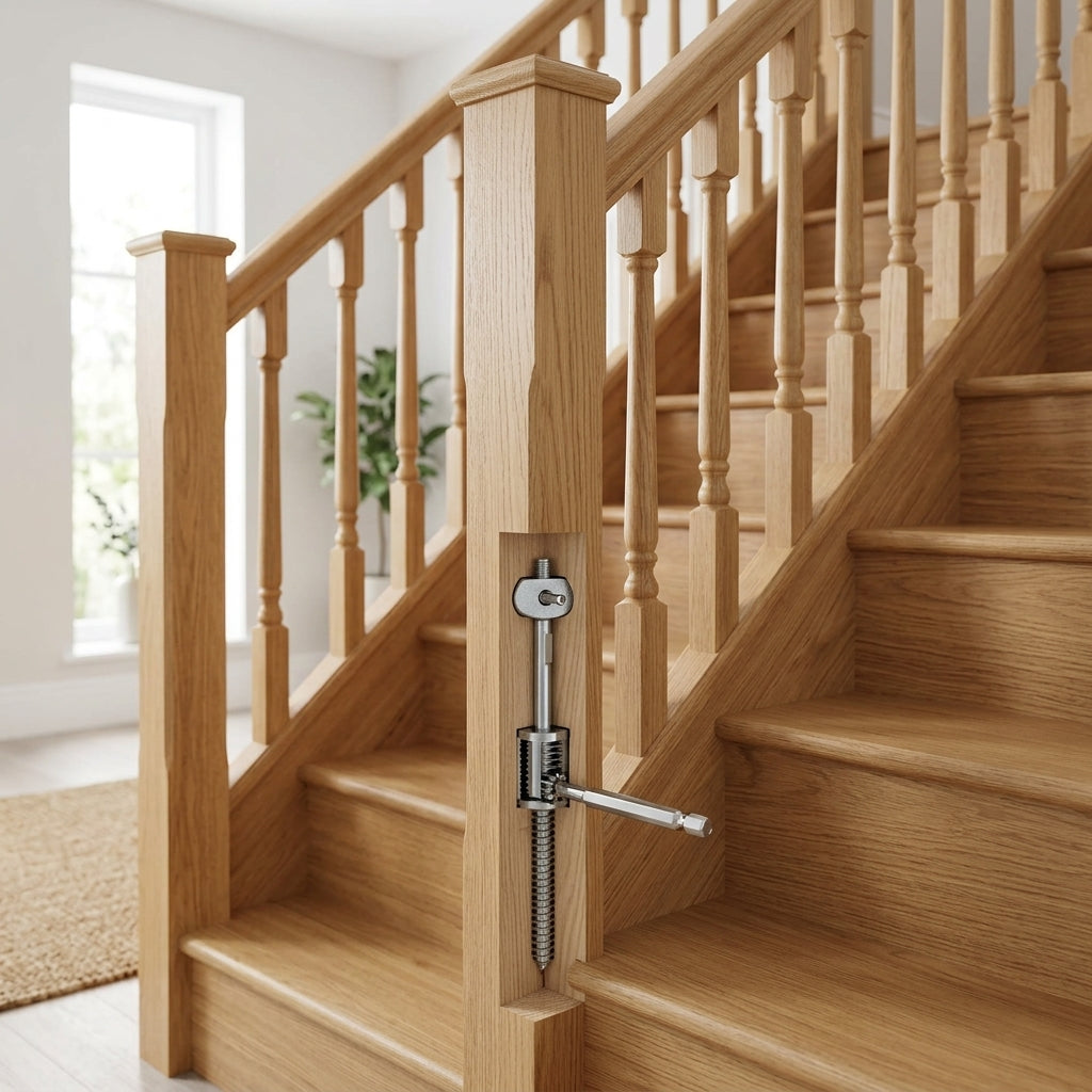 12 x 278mm Newel Post Fastener Kit Zinc Finish