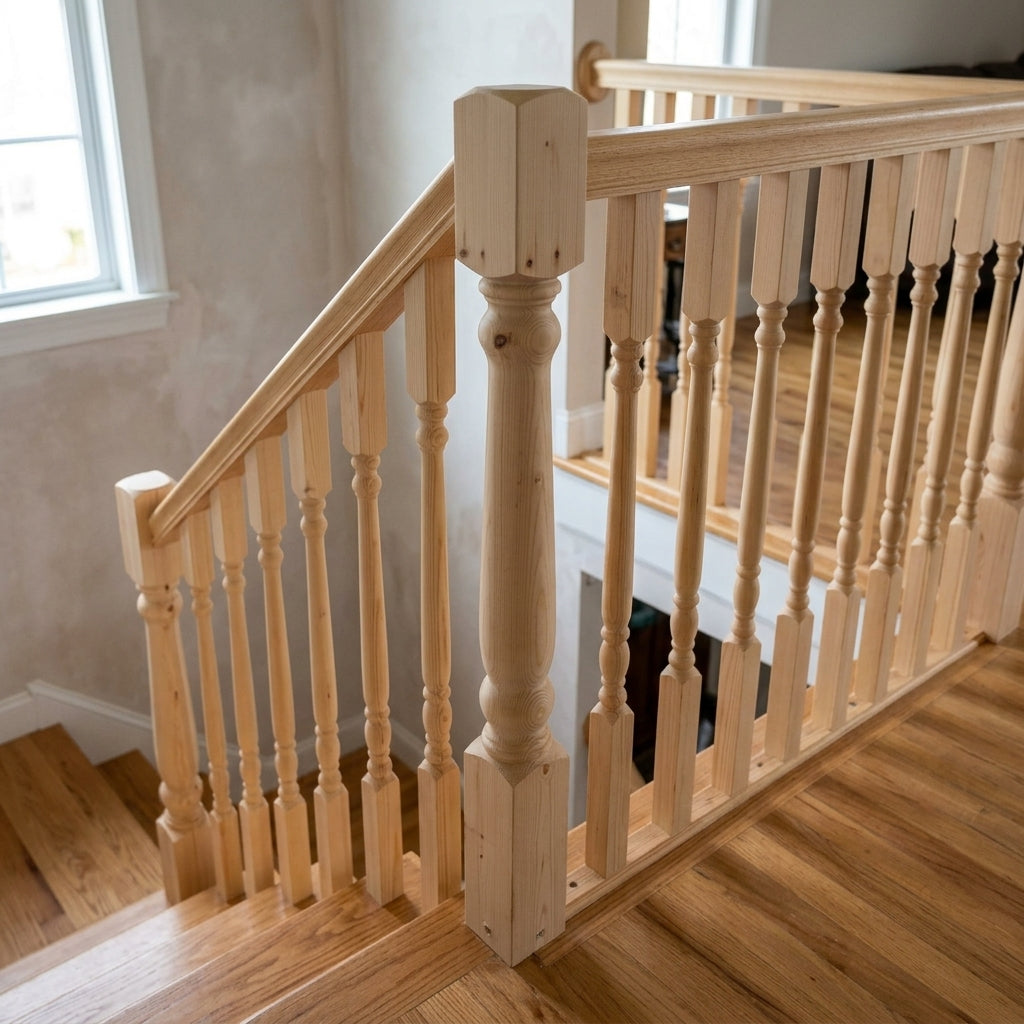 210mm Turned Colonial Newel Post – Pine