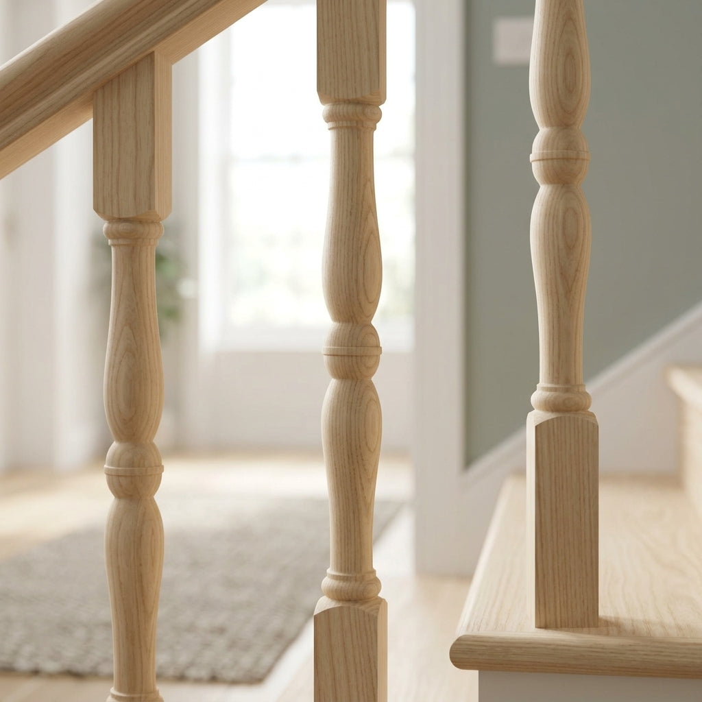 45mm x 1100mm Ash Spindles Pack of 2 (view 2)