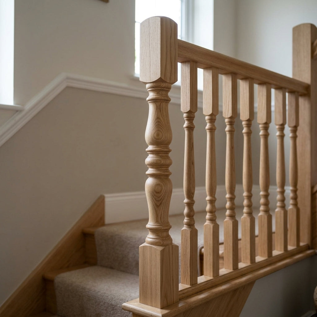 210mm Newel Post Pine or Oak – Traditional Design