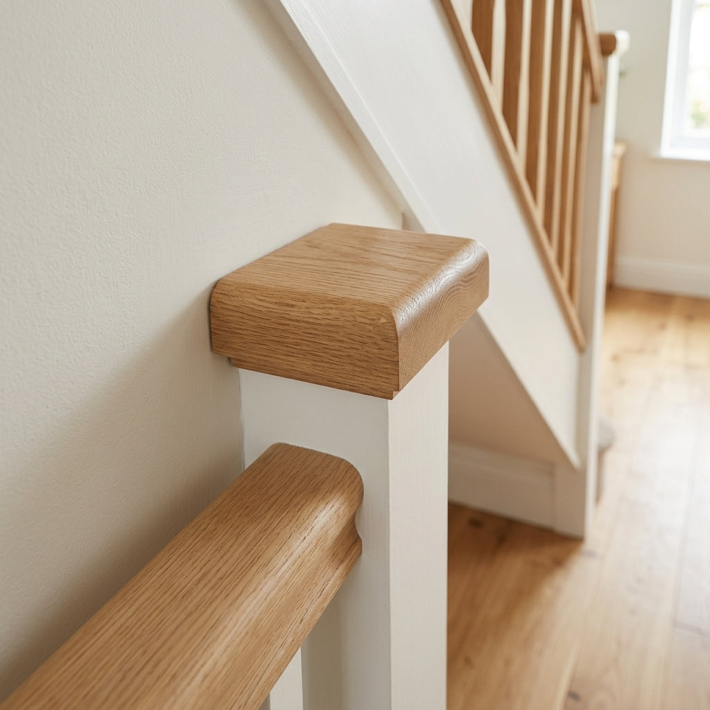 Half Newel Cap 1.5" x 1.5" Unfinished Timber