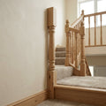 115mm x 1500mm Half Newel Post in Knotty Oak