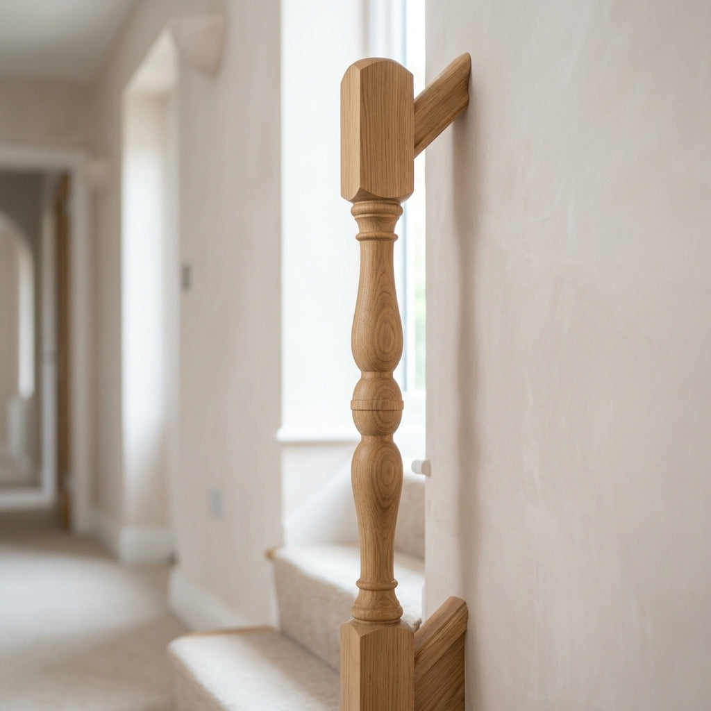 Half 210 Newel Post Pine or Oak (view 2)