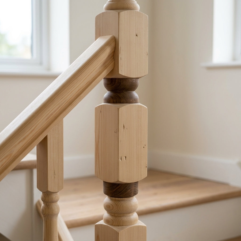 70mm Newel Peg Pine Beamish with Minor Dents (view 2)