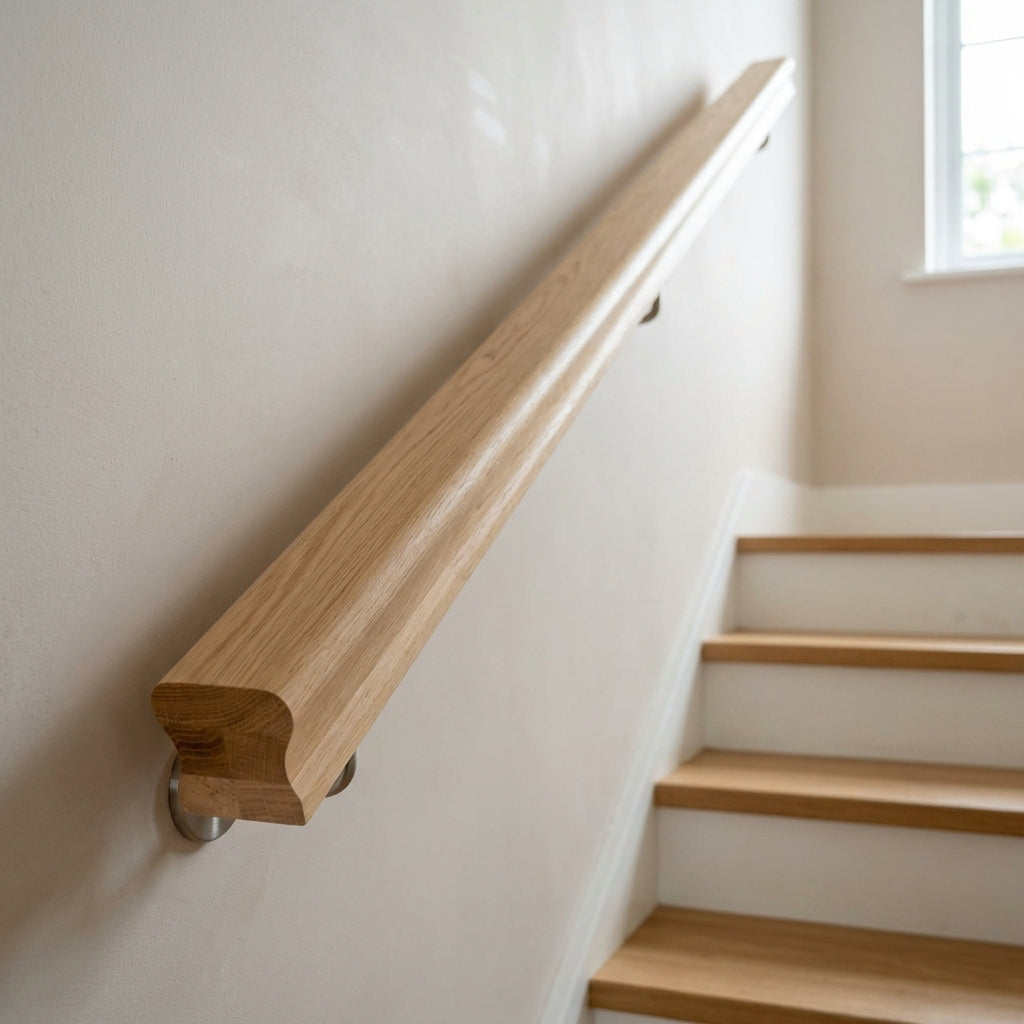 59 x 59mm Solid Oak Handrail Ungrooved