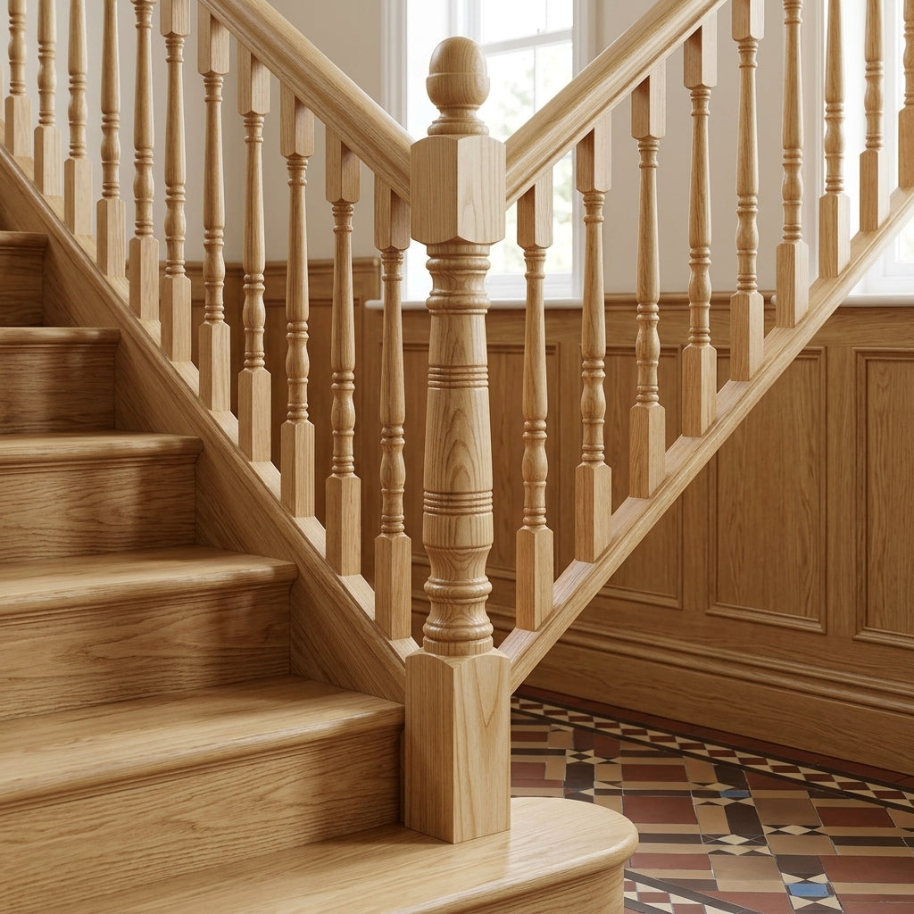 210mm Newel Post Pine or Oak Victorian Style