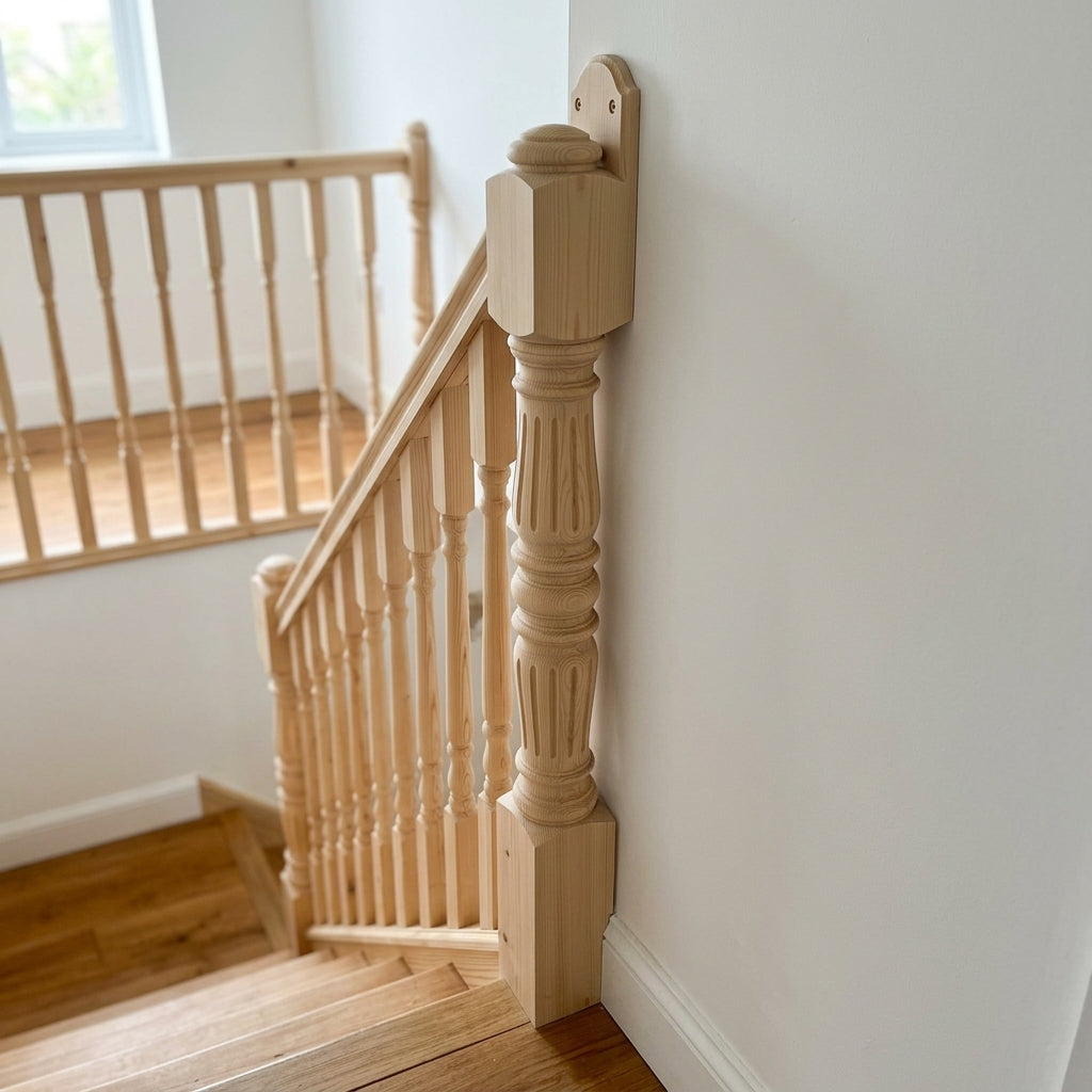 140mm x 1500mm Half Newel Post - Pine