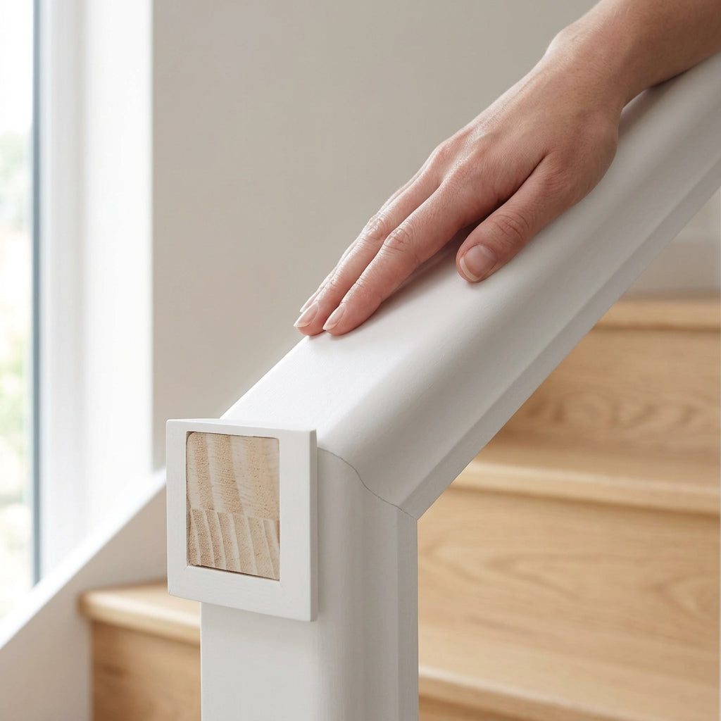 59 x 59mm Handrail White Primed with Infill (view 2)