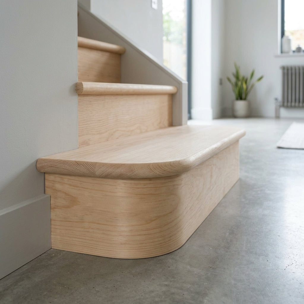 Single Curtail Step 900mm x 300mm Pine Unfinished