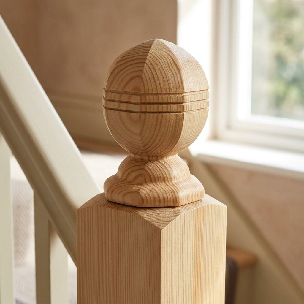 32mm Newel Cap Octagonal Unfinished (view 2)