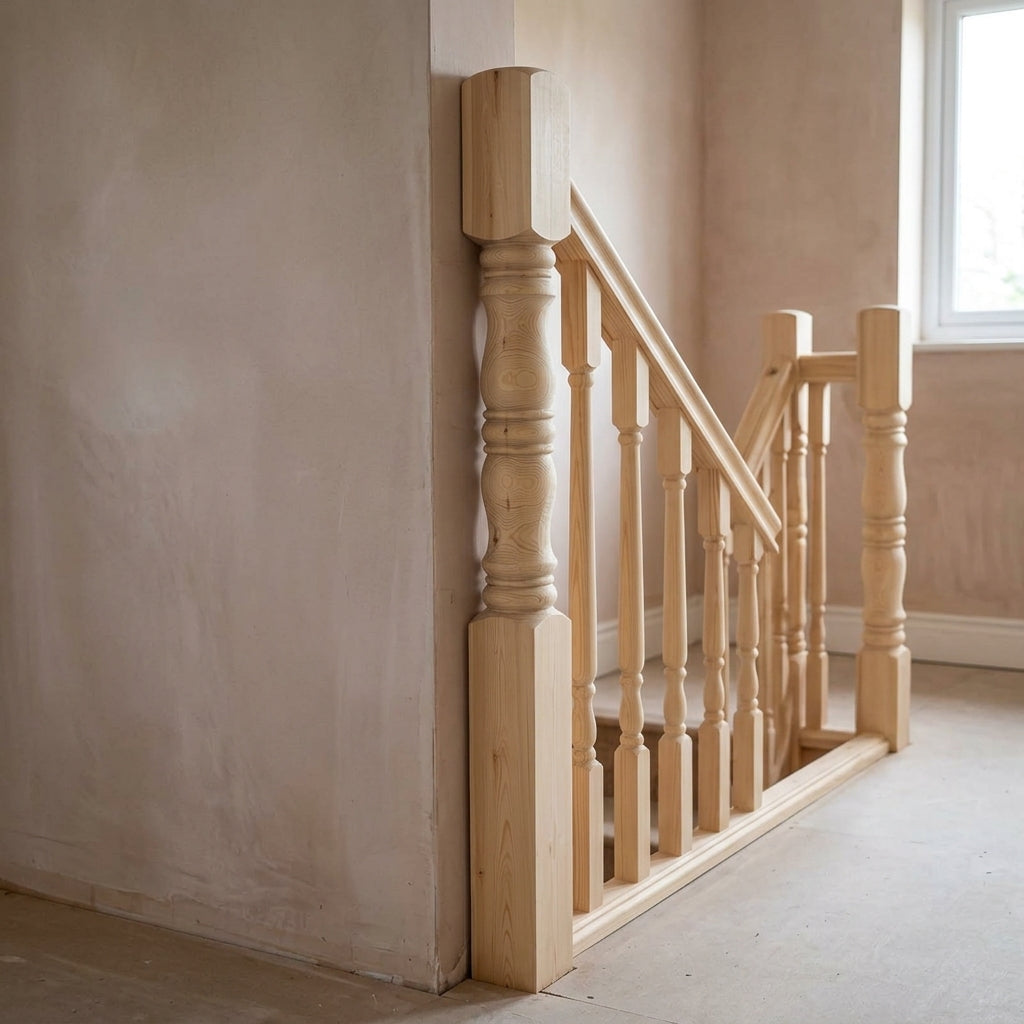 115mm x 1500mm Pine Durham Half NT210 Stair Part