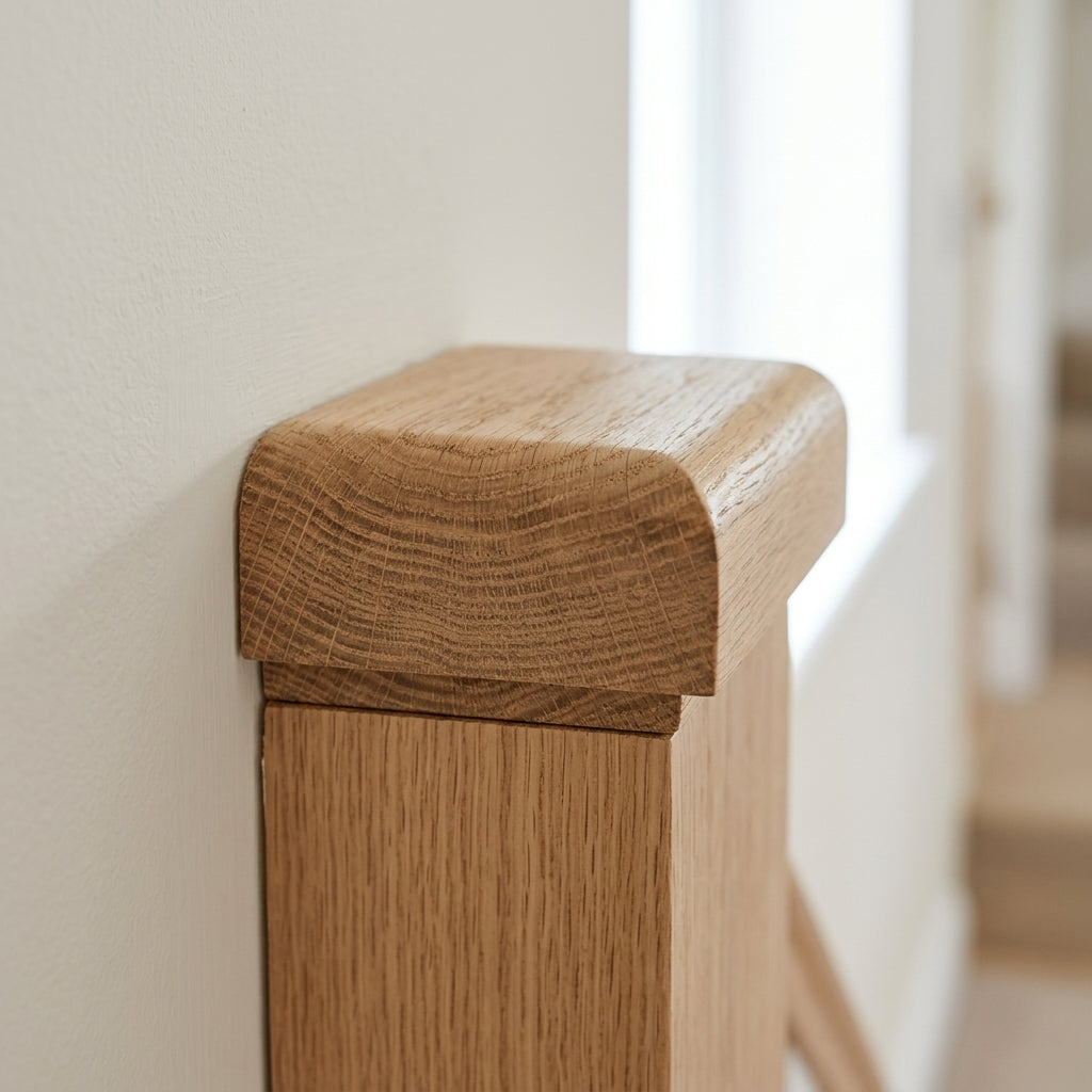 Half Newel Cap 1.5" x 1.5" Unfinished Timber (view 2)