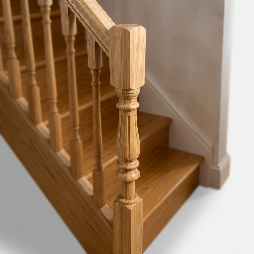 90mm Newel Post – Pine or Oak – 205 Peg