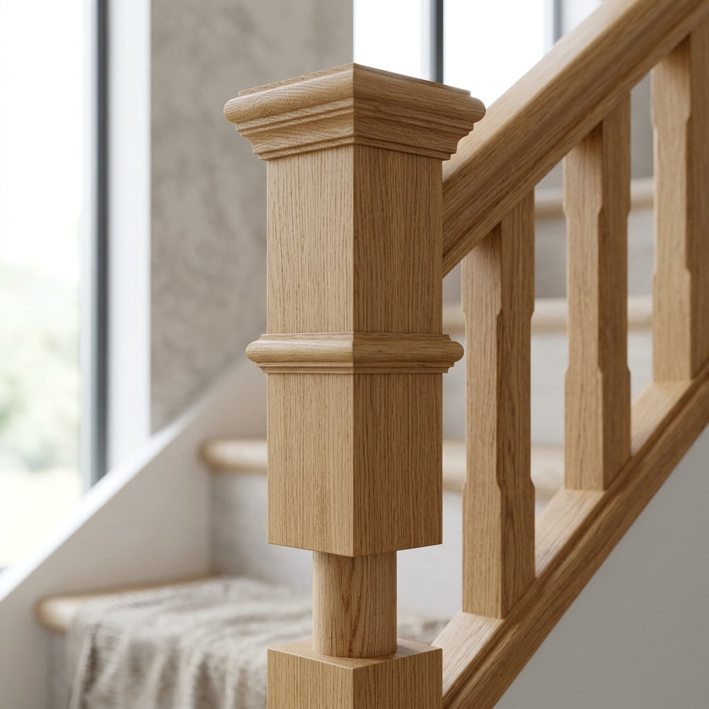 115mm Newel Post Oak 416 Peg (view 2)
