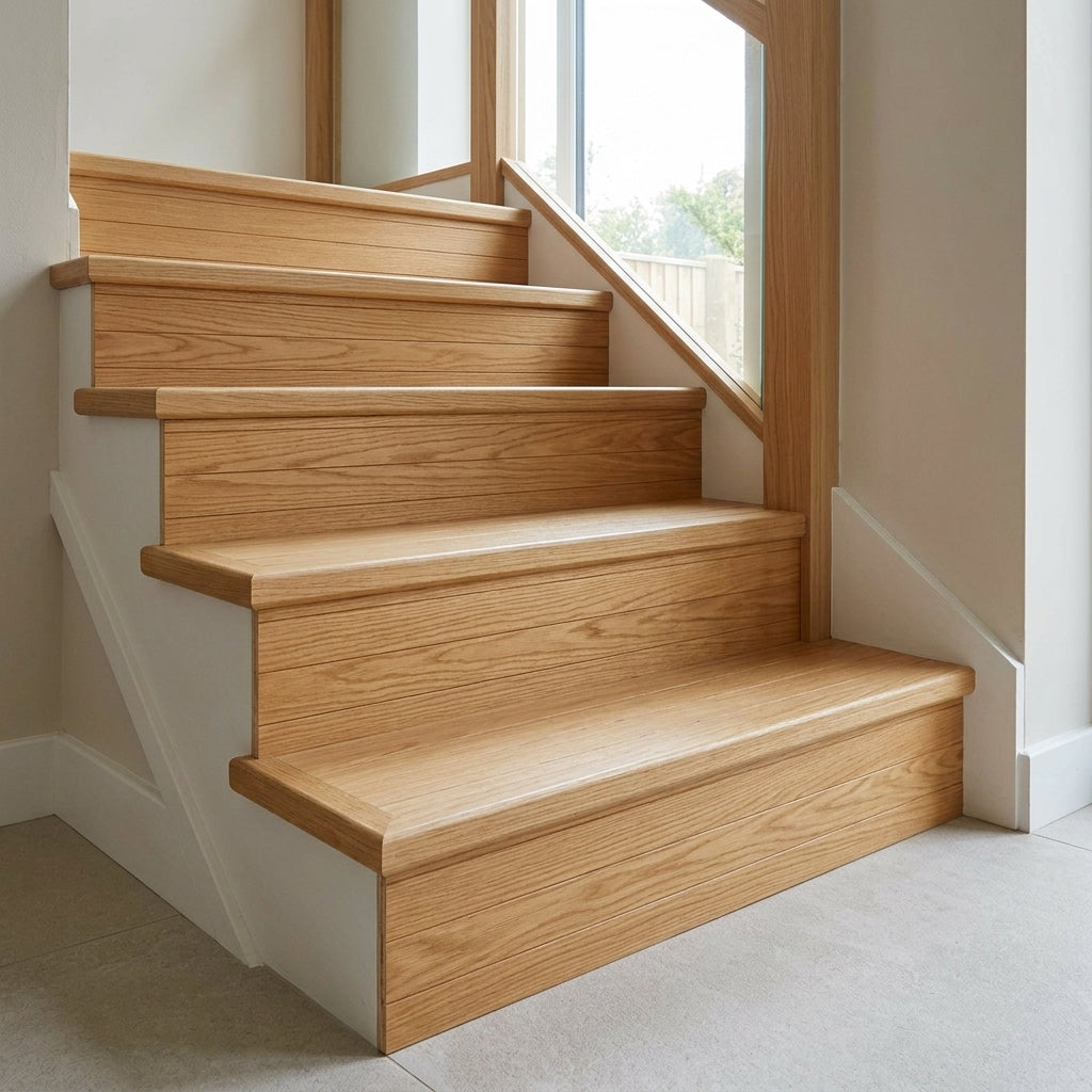 Veneer Strip Stair Cladding 30mm x 100mm Oak