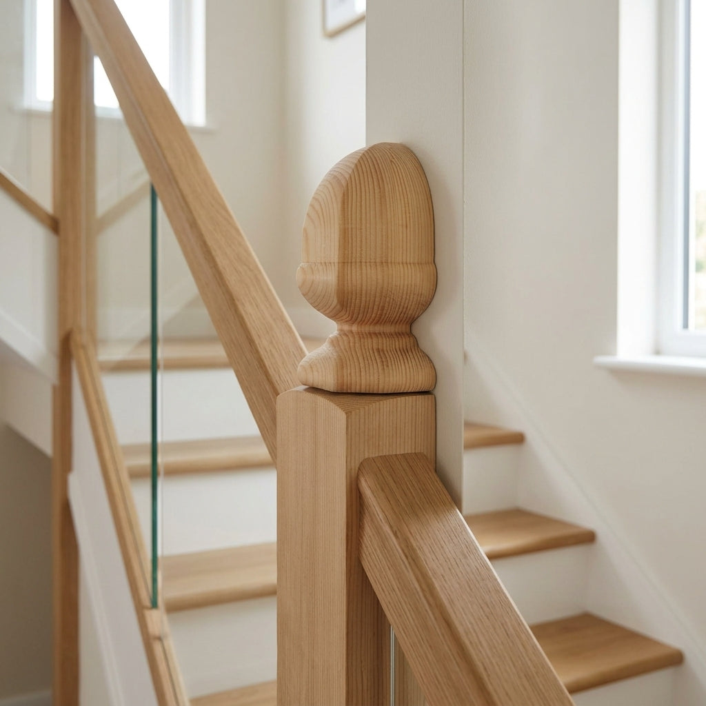32mm Half Croft Octagonal Newel Cap - Unfinished