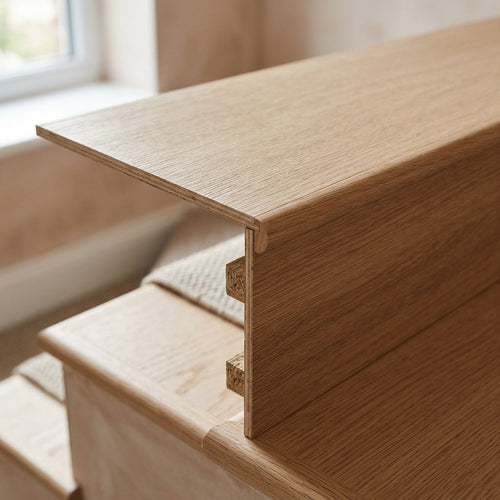 1000mm x 200mm StepUp Oak Tread with Reversible Riser (view 2)