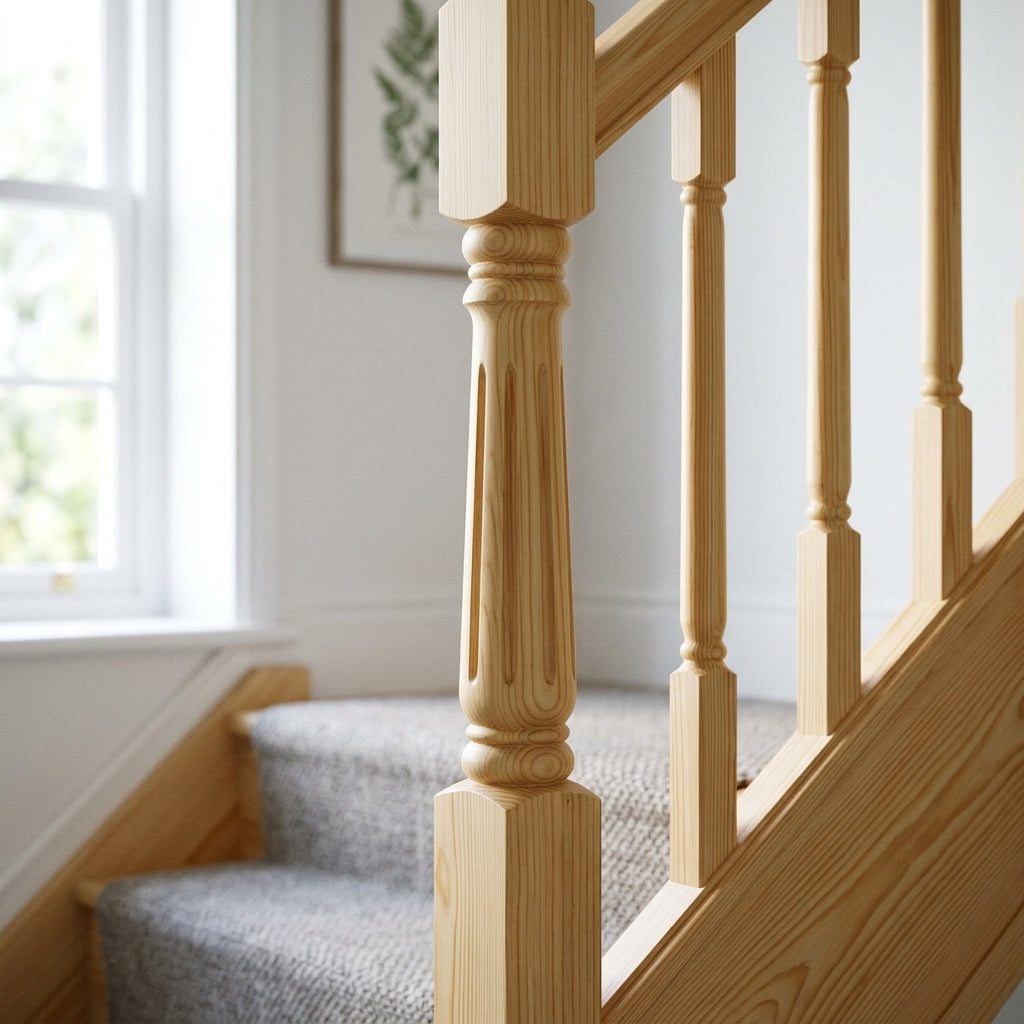 90mm Richmond Newel Post – Pine or Oak (view 2)